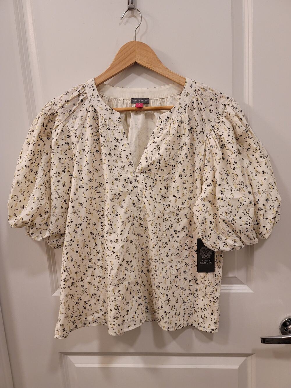 Vince Camuto Raglan Puff Sleeve Blouse
